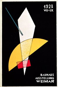 Cartel para una exposición de la Bauhaus en Weimar, Alemania