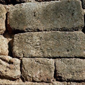 Muros cerca de la Puerta de los Leones: sitio de la antigua ciudad de Micenas, en el Peloponeso (1500-1100 a.C.) Grecia de Late Helladic Period Mycenaean