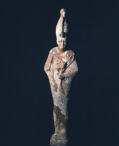 Figura de madera y yeso de Osiris, período Saíta, 664-525 a.C.