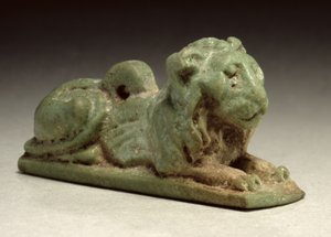 Amuleto de león recostado (faenza verde)