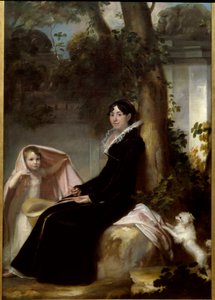 Retrato de Madame Junot, duquesa de Abrantes, con su hija Valentine Retrato de Laure Permon (1784-1838), esposa del general Junot y novelista francesa. Pintura de Domenico Pellegrini (1759-1840) Dim. 1,45 x 2,35m Burdeos. Museo de Bellas Artes