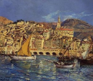 La ciudad de Menton, sur de Francia de Laurent Lucien Gsell