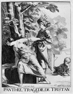 Araspe declarando su pasión a Panthee - Panthee, tragedia de François l