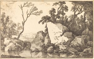 Un estanque rocoso de Laurent de la Hyre