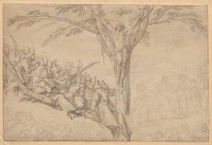 The Crucified Christ as the Tree of Life with Monks and Nuns de Laurent de la Hyre
