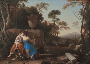 The Kiss of Peace and Justice de Laurent de la Hyre