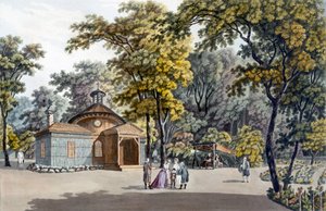 El Ermitaño en el Jardín del Palacio Imperial de Laxenbourg, Austria, c.1790 de Laurenz Janscha