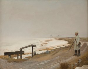 Día de invierno con niebla. Karrebæksminde de Laurits Andersen Ring