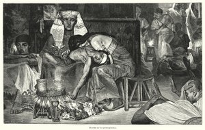 Muerte del Primogénito: la última de las Diez Plagas de Egipto de Lawrence (after) Alma Tadema