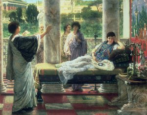 Catulo leyendo sus poemas en la casa de Lesbia, 1870 de Lawrence Alma Tadema