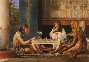 Jugadores de ajedrez egipcios, 1868 de Lawrence Alma Tadema