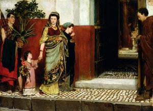 Volviendo del mercado de Lawrence Alma Tadema