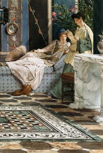 La carta de un ausente, 1871 de Lawrence Alma Tadema