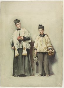 Sacerdote y niño de Lawrence Carmichael Earle