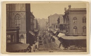Montgomery Street desde Market Street; San Francisco; Instantánea. de Lawrence and Houseworth
