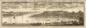 Ilustración de 1711 - Vista del Gran Serrail de Constantinopla de Le Blond