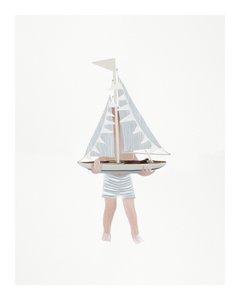 Niño con velero, c.2018 (técnica mixta)