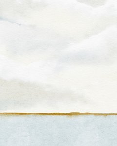 Vista matinal desde el muelle, c.2019 (acuarela) de Leah Straatsma
