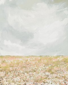 Los campos en ciernes, c.2023 (técnica mixta) de Leah Straatsma