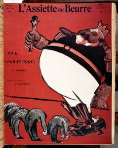 Caricatura del rey Eduardo VII (1841-1910) en la época de la Entente Cordiale entre Francia y Gran Bretaña, portada de "L