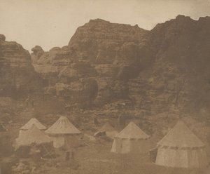 Campamento de expedición, Petra, 1852 de Leavitt Hunt.