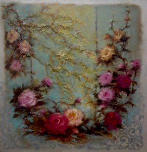 Rosas antiguas, 2024 (óleo sobre lienzo) de Lee Campbell