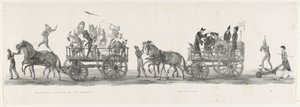 Cinco facultades y una promoción pública, 1835 Representación simbólica de las cinco Facultades / Promoción Pública (título sobre objeto) Las actuaciones individuales que ascienden en poder de S.H. Estudiantes de Leidsche Hoogeschool el 9 de febrero: 1 de Leendert Springer (I)