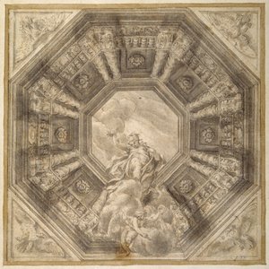 Estudio para la decoración de un techo de Lelio Orsi da Novellara