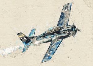Vuelo de los Blue Warbird de Lembayung senja studio [Vintage Poster]