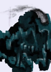 Picos abstractos oscuros de Lembayung senja studio [Vintage Poster]