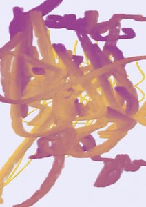Flujo abstracto vibrante de Lembayung senja studio [Vintage Poster]
