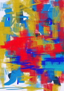 Pinceladas abstractas y vibrantes de Lembayung senja studio [Vintage Poster]