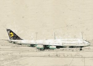 Dibujo de aviación de época de Lembayung senja studio [Vintage Poster]