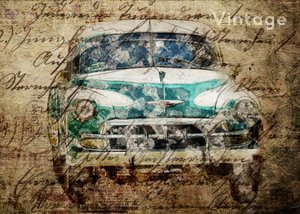 Letra de coche clásico