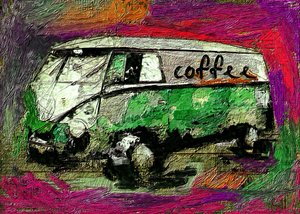 Furgoneta de café vintage