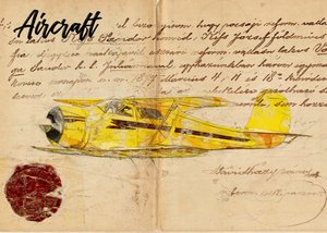 Documento sobre hidroaviones antiguos de Lembayung senja studio [Vintage Poster]