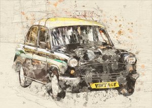 Arte vintage de taxis