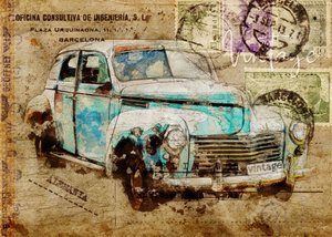 Coche de viaje clásico