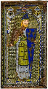 Representación de la efigie de esmalte de Geoffrey V en su tumba en la catedral de Le Mans, 1849 de Lemercier