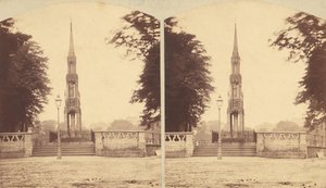 Grupo de 8 vistas estereográficas tempranas de monumentos, memoriales y tumbas británicas, 1850s-1910s de Lennie
