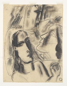 Tres cabezas (título original) de Leo Gestel (signed by artist)