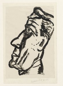 Mannenkop de Leo Gestel (signed by artist)