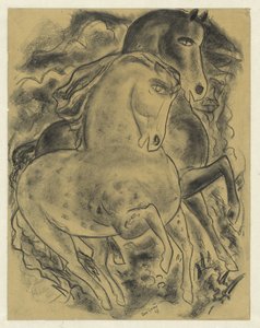 Dos caballos de Leo Gestel (signed by artist)