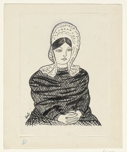 Mujer disfrazada de Leo Gestel (signed by artist)