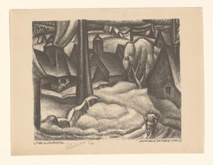 Zinnwald (montañas de mineral) (título original del objeto) de Leo Gestel (signed by artist)