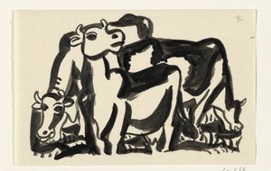 Tres vacas de Leo Gestel