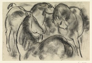 Tres caballos de Leo Gestel