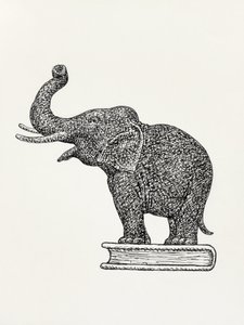 Un elefante sobre un libro (1935-1936) de Leo Gestel