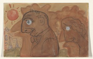 Caricatura de Leo Gestel y su esposa de Leo Gestel