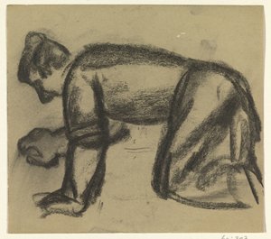 Hombre de manos y rodillas de Leo Gestel